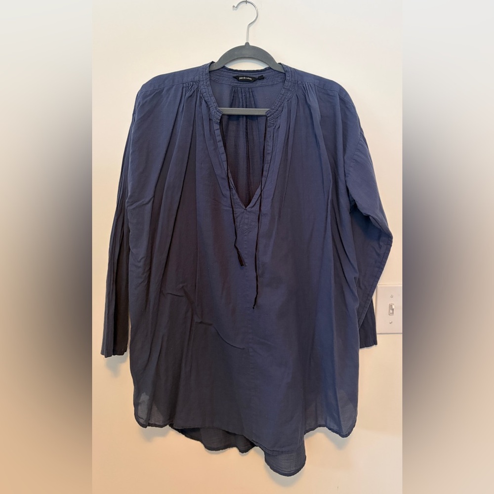 Pas De Calais Chic Indigo Tunic Top